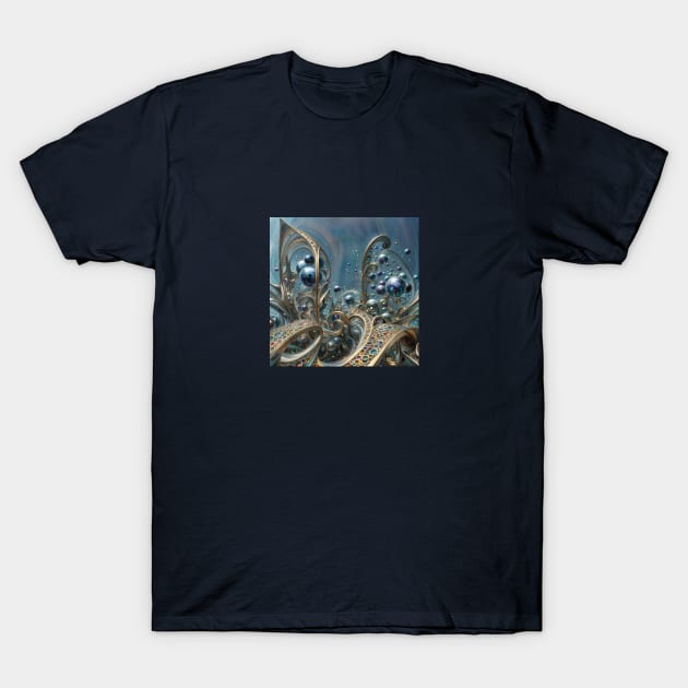 blue bubbles T-Shirt by bogfl